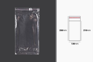 Kendinden yapışkanlı şeffaf poşet 130x250 mm - 1000 adet-2