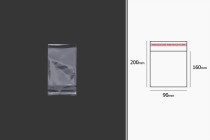 şeffaf yapışkan bağlama ile torbalar 90x200 mm - 1.000 adet