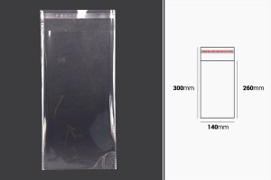 Kendinden yapışkanlı şeffaf poşet 140x300 mm - 1000 adet-2