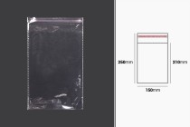 150x250 mm kendinden yapışkanlı şeffaf poşetler - 1000 adet