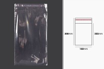 Kendinden yapışkanlı şeffaf poşet 160x300 mm - 1000 adet