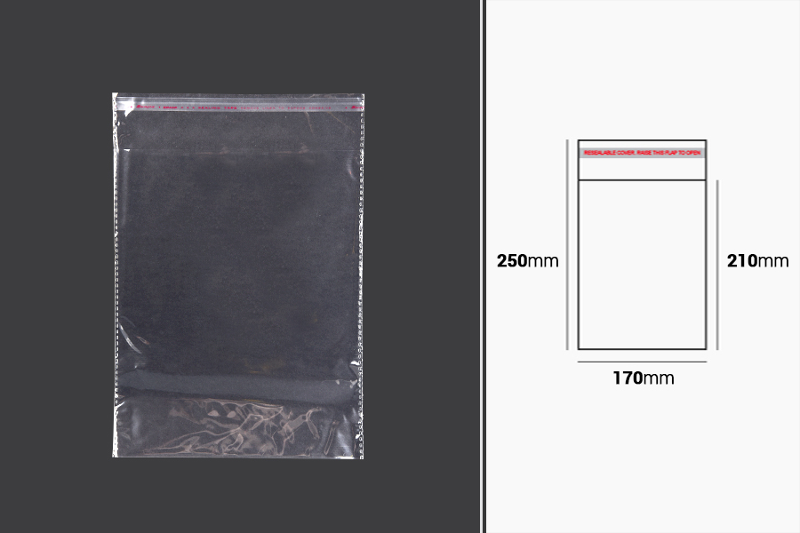 Kendinden yapışkanlı şeffaf torba 170x250 mm - 1000 adet Kendinden yapışkanlı şeffaf torba 170x250 mm - 1000 adet