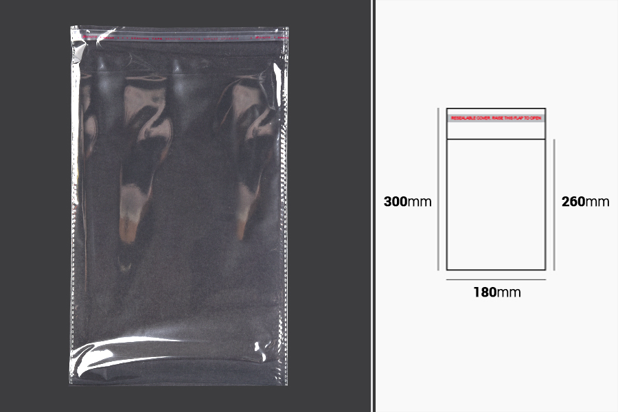 Kendinden yapışkanlı şeffaf poşetler 180x300 mm - 1000 adet