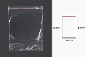 Kendinden yapışkanlı şeffaf poşetler 190x250 mm - 1000 adet-2