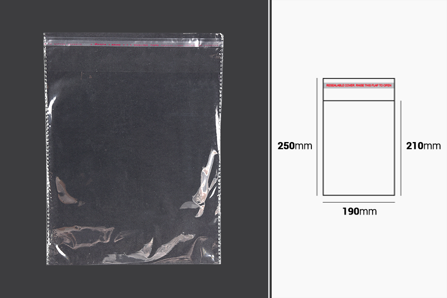 Kendinden yapışkanlı şeffaf poşetler 190x250 mm - 1000 adet