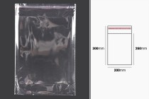 Kendinden yapışkanlı şeffaf poşetler 200x300 mm - 1000 adet