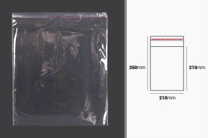 Kendinden yapışkanlı şeffaf poşetler 210x250 mm - 1000 adet-2