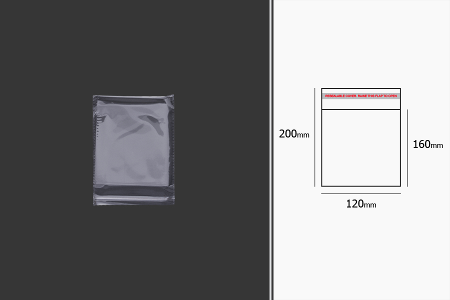 şeffaf yapışkan bağlama ile torbalar 120x200 mm - 1.000 adet şeffaf yapışkan bağlama ile torbalar 120x200 mm - 1.000 adet
