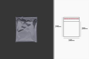 şeffaf yapışkan bağlama ile torbalar 160x240 mm - 1.000 adet-3