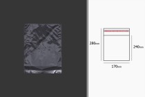 şeffaf yapışkan bağlama ile torbalar 170x280 mm - 1.000 adet