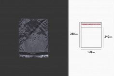Σακουλάκια διαφανή με αυτοκόλλητο κλείσιμο 170x280 mm - 1000 τμχ