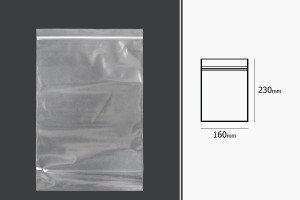 Σακουλάκια με κλείσιμο zip 160x230 mm διαφανή πλαστικά - 100 τμχ-εικόνα_διαστάσεις