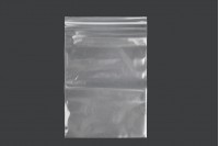 Transparent zip lock plastic bags in size 170x250 mm - 100 pcs