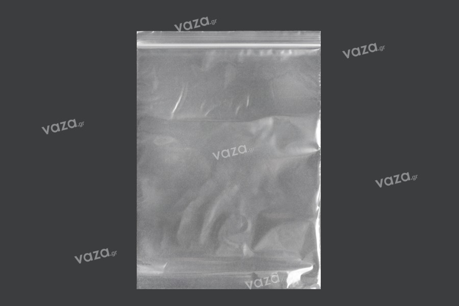 Σακουλάκια με κλείσιμο zip 200x285 mm διαφανή πλαστικά - 100 τμχ