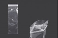 Bags with zip closure 80x250 mm transparent plastic - 100 pcs