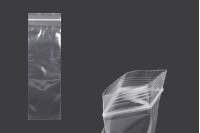 Sachets en plastique avec fermeture éclair 80 x 250 mm - 100 pcs