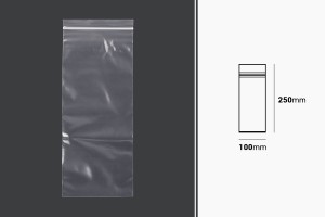 Sachets en plastique avec fermeture éclair 100 x 250 mm - 100 pcs-εικόνα_διαστάσεις
