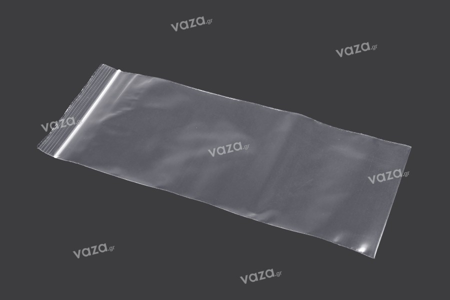 Bustine di plastica con chiusura a zip  100x250 mm trasparenti – 100 pz