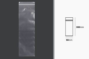 Σακουλάκια με κλείσιμο zip 90x300 mm διαφανή πλαστικά - 100 τμχ-εικόνα_διαστάσεις