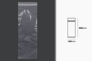 Taschen mit Reißverschluss 100x300 mm transparenter Kunststoff - 100 Stk-εικόνα_διαστάσεις