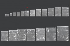 Transparent zip lock plastic bags in size 100x150 mm - 100 pcs
