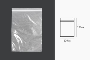 Sachets en plastique avec fermeture éclair 120 x 170 mm - 500 pcs-εικόνα_διαστάσεις