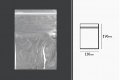 Bustine di plastica con chiusura a zip  130x190 mm trasparenti – 100 pz