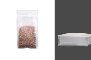 Sachets transparents de type Doypack avec fermeture zip et possibilité de fermeture par thermoscellage 120 x 60 x 220 mm - 50 pcs