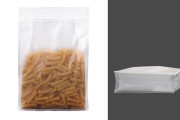 Sachets transparents de type Doypack avec fermeture zip et possibilité de fermeture par thermoscellage 200 x 80 x 300 mm - 50 pcs