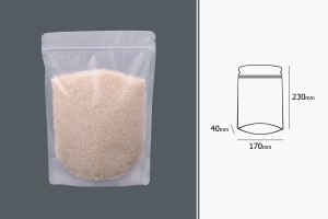 Standbodenbeutel transparent mit Druckverschluss,verschließbar 170x40x230mm - 50 Stücke-εικόνα_σύνθεση