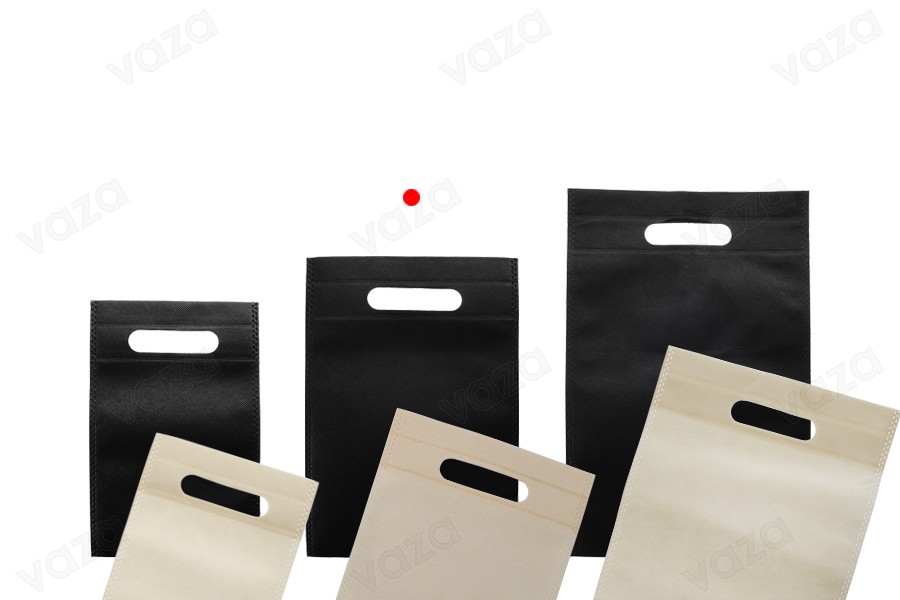 Umweltfreundliche, non woven Taschen recyclebar mit Henkel 180x260 mm - 50 Stücke-εικόνα_σύνθεση