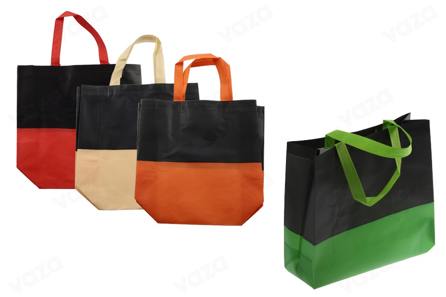 Sacs écologiques, non tissés et recyclables avec laminage et poignée 270 x 110 x 320 mm - 50 pcs Sacs écologiques, non tissés et recyclables avec laminage et poignée 270 x 110 x 320 mm - 50 pcs-photo_produit