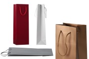 Paper bags for wine bottles 120x85x360 mm - 12 pcs
