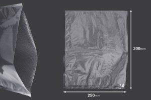 Sacs sous vide 250 x 300 mm pour la conservation - l'emballage des aliments et autres produits - 100 pcs-εικόνα_διαστάσεις