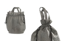 Sac à dos non tissé 43 x 43 cm avec cordon noir Sac à dos non tissé 43 x 43 cm avec cordon noir
