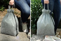 Sac à dos non tissé 43 x 43 cm avec cordon noir Sac à dos non tissé 43 x 43 cm avec cordon noir