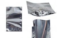 Σακουλάκια τύπου Doy Pack 120x40x170 mm αλουμινίου πίσω πλευρά, διάφανο μπροστά και κλείσιμο με θερμοκόλληση - 100 τμχ