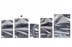 Σακουλάκια τύπου Doy Pack 140x40x200 mm αλουμινίου πίσω πλευρά, διάφανο μπροστά και κλείσιμο με θερμοκόλληση - 100 τμχ