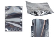 Doy Pack Beutel 140x40x200 mm Alu-Rückseite, transparente Vorderseite und Verschluss mit Heißsiegelung - 100 Stk