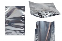 Sachets type Doy Pack 160 x 40 x 240 mm avec dos en aluminium, face transparente et fermeture par thermoscellage - 100 pcs