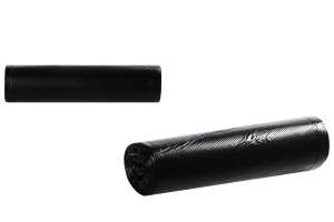 Disposable plastic bags in size  80x100 cm, without drawstring handles - 1 roll, 10 pcs each-1