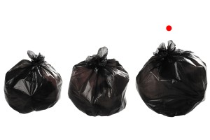 Disposable plastic bags in size  80x100 cm, without drawstring handles - 1 roll, 10 pcs each-3