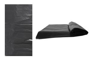 Black heavy-duty plastic garbage bags in size 70x160 cm - 10 pcs-1
