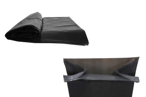 Black heavy-duty plastic garbage bags in size  40x84 cm - 10 pcs-3