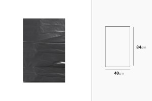 Black heavy-duty plastic garbage bags in size  40x84 cm - 10 pcs-2