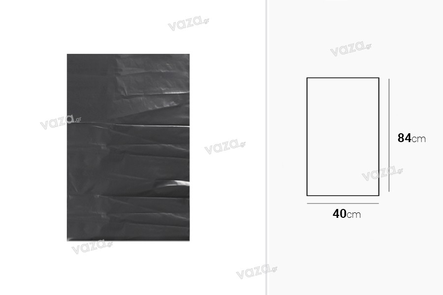 Black heavy-duty plastic garbage bags in size  40x84 cm - 10 pcs