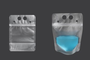 Doy Pack 250ml transparenter Reißverschluss und Strohlöcher - 50 Stk-εικόνα_προϊοντική