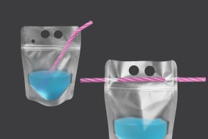 Doy Pack 250ml transparenter Reißverschluss und Strohlöcher - 50 Stk-εικόνα_διαστάσεις