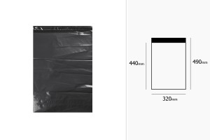 320x490mm wasserdichte Kurier Versandtaschen schwarz mit Aufkleberverschluss - 100St-εικόνα_διαστάσεις