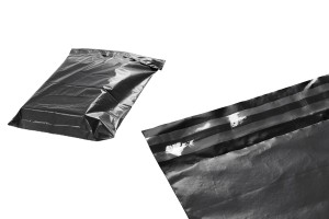 380x520mm schwarze Kuriertasche mit Aufkleberverschluss - 100 Stk-εικόνα_σύνθεση